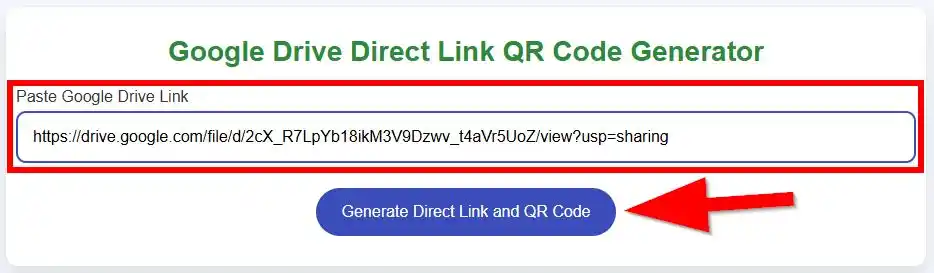 Google Drive Direct Link QR Code Generator